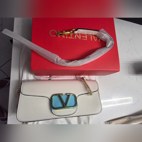 White Clutch with Gold Accent